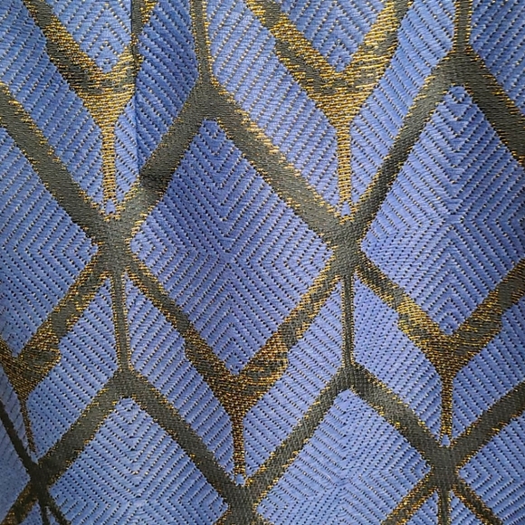 Slate & Willow Blue Metallic Print Dress - Picture 7 of 8